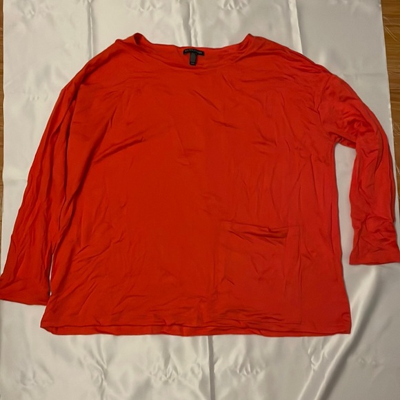 Eileen Fisher Crew Neck Long-Sleeve Shirt - Picture 1 of 4